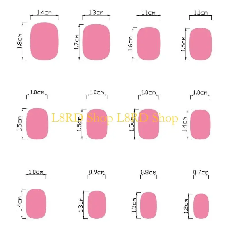 L8RD 24Pcs Butterfly Fake Glossy Press on False Tips Artificial