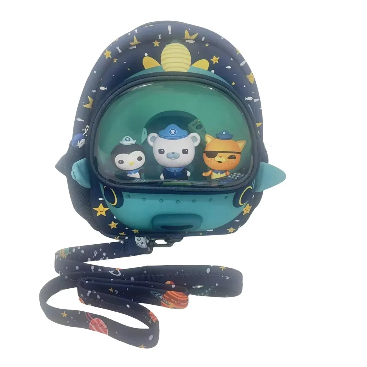 1 szt. Octonauts przedszkole uroczy plecak z motywem zwierzęcym Anti-Lost mały przenośny tornister (dostępny kolor żółty, niebieski)