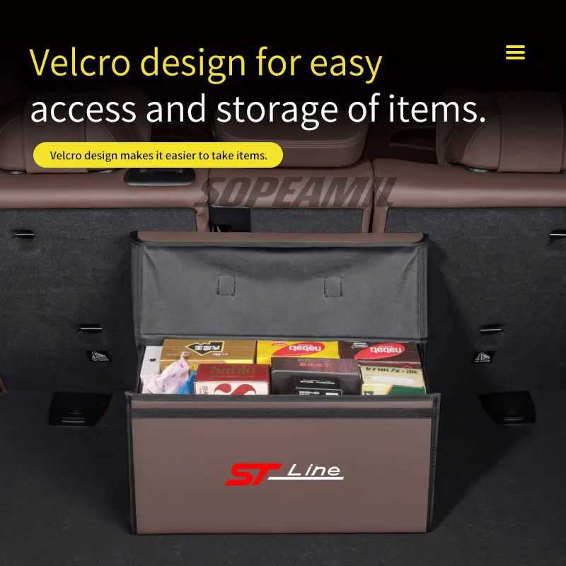 Car Storage Box Large Capacity Organizer Foldable Stowing Tidying Bag Ford ST-line Focus Mondeo Kuga Edge Ranger Explorer Raptor