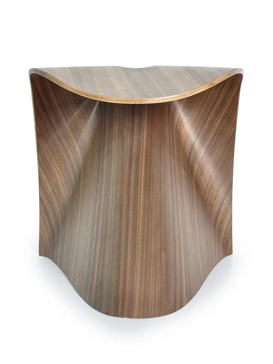 Minimalist dining chair designer walnut coffee table bench Living room bedroom stool can be stacked
