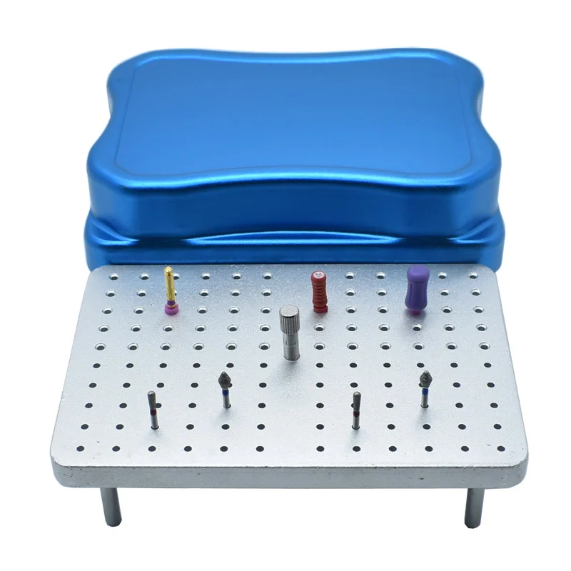 

Dental 120 Holes Disinfection Endo Files Holder Box Autoclave Sterilizer Case Burs For Oral Care Tools Random Color