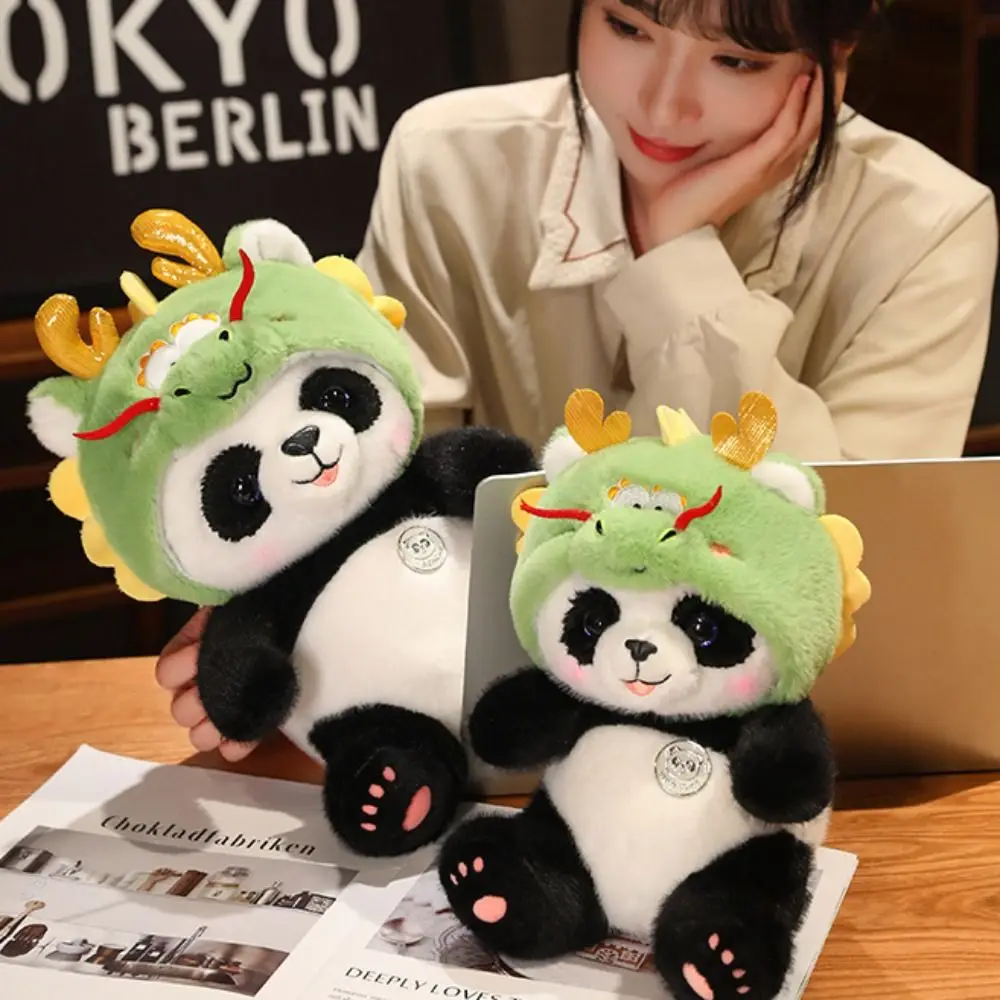 

PP Cotton Transform Dragon Panda Doll Soft Collection Simulation Panda Plush Toys Ins Fluffy Cosplay Panda Dragon Stuffed Toy