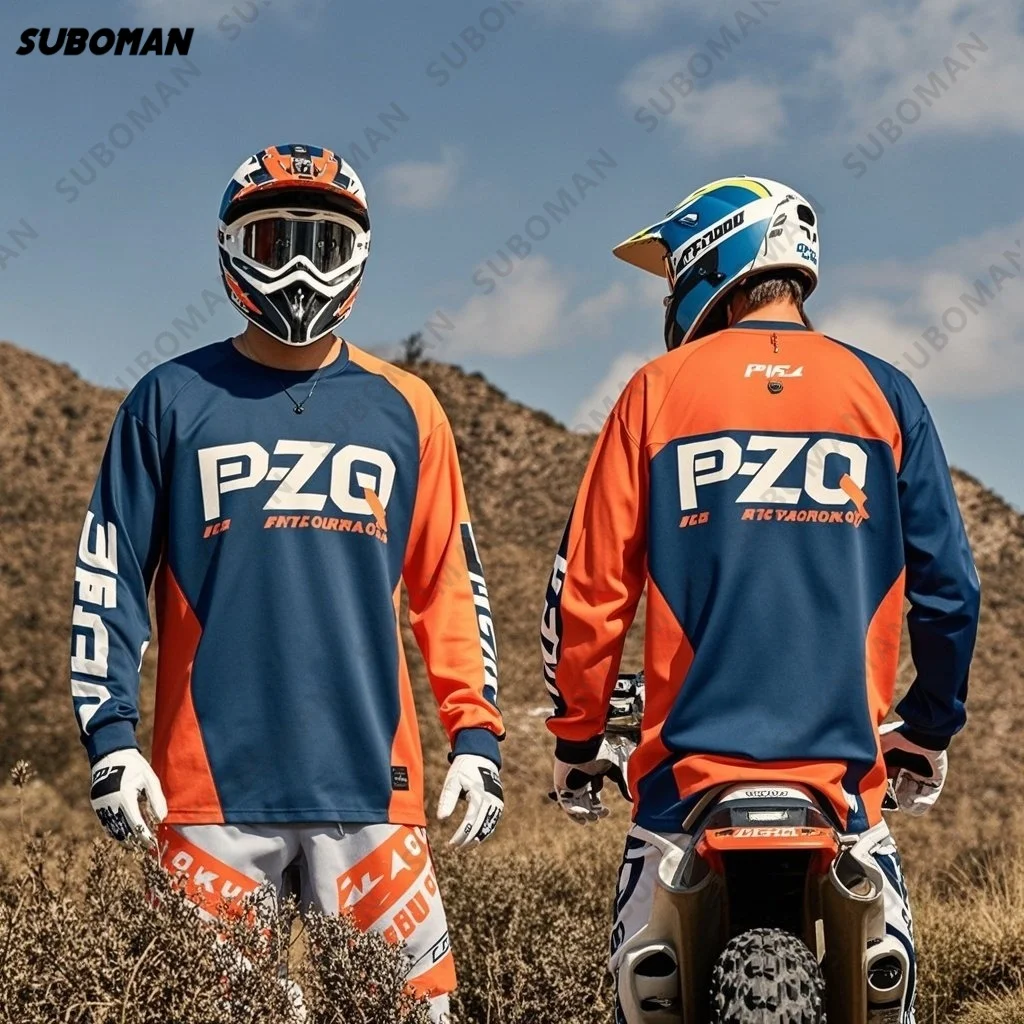 

Latest Fashion Brand PZQ Mountain Off-Road Bicycle Riding Motorcycle Top Long Sleeved Sunscreen Breathable Quick Drying T-Shirt
