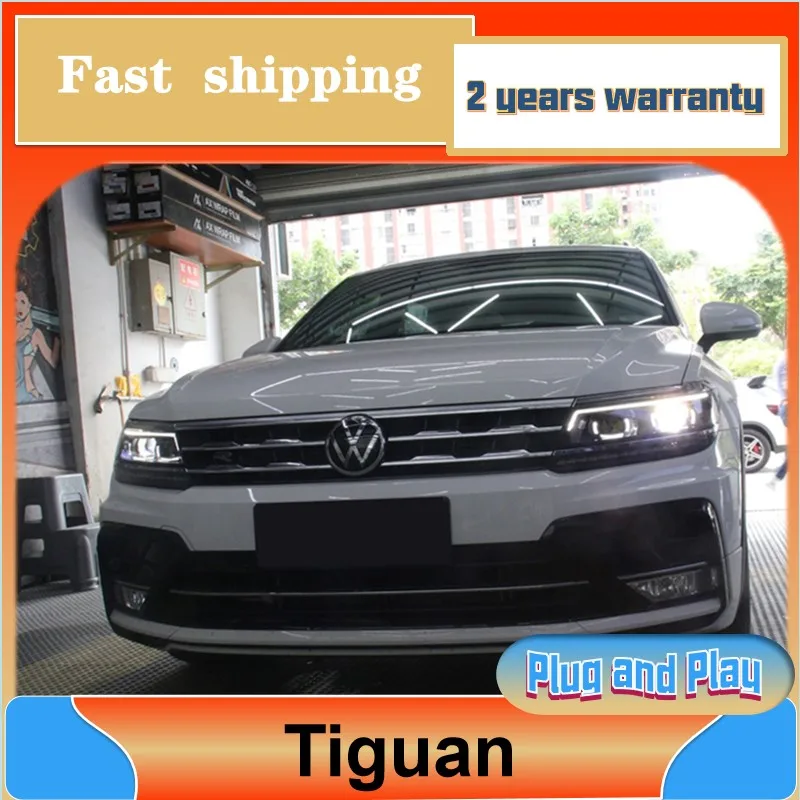 

Car Styling for VW Tiguan Head Light 2017-2021 Tiguan Headlight Volkswagen DRL Turn Signal Low High Beam Projector Lens