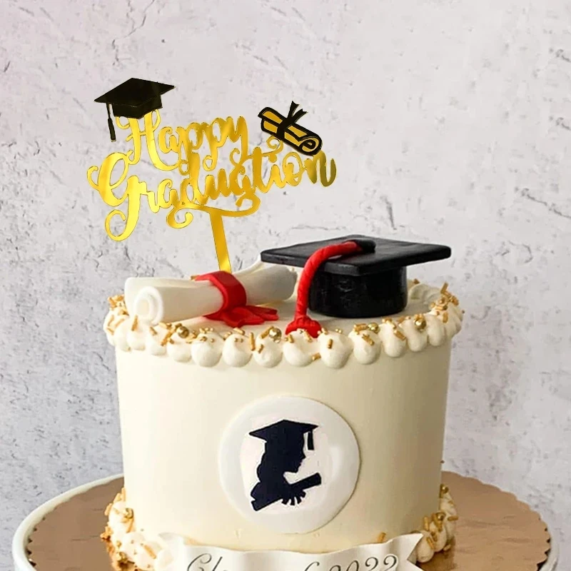 Nuovo 2023 classe congratulazioni Grad Cake Topper acrilico lo hai fatto Cake Topper per le lauree College festeggia le decorazioni della torta del