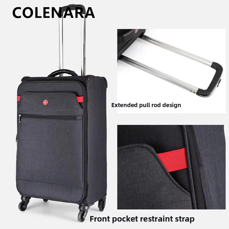 

COLENARA Large Capacity Suitcase 20 Inches Oxford Cloth Boarding Box 24" Men's Business Trolley Case 28" Rolling Luggage