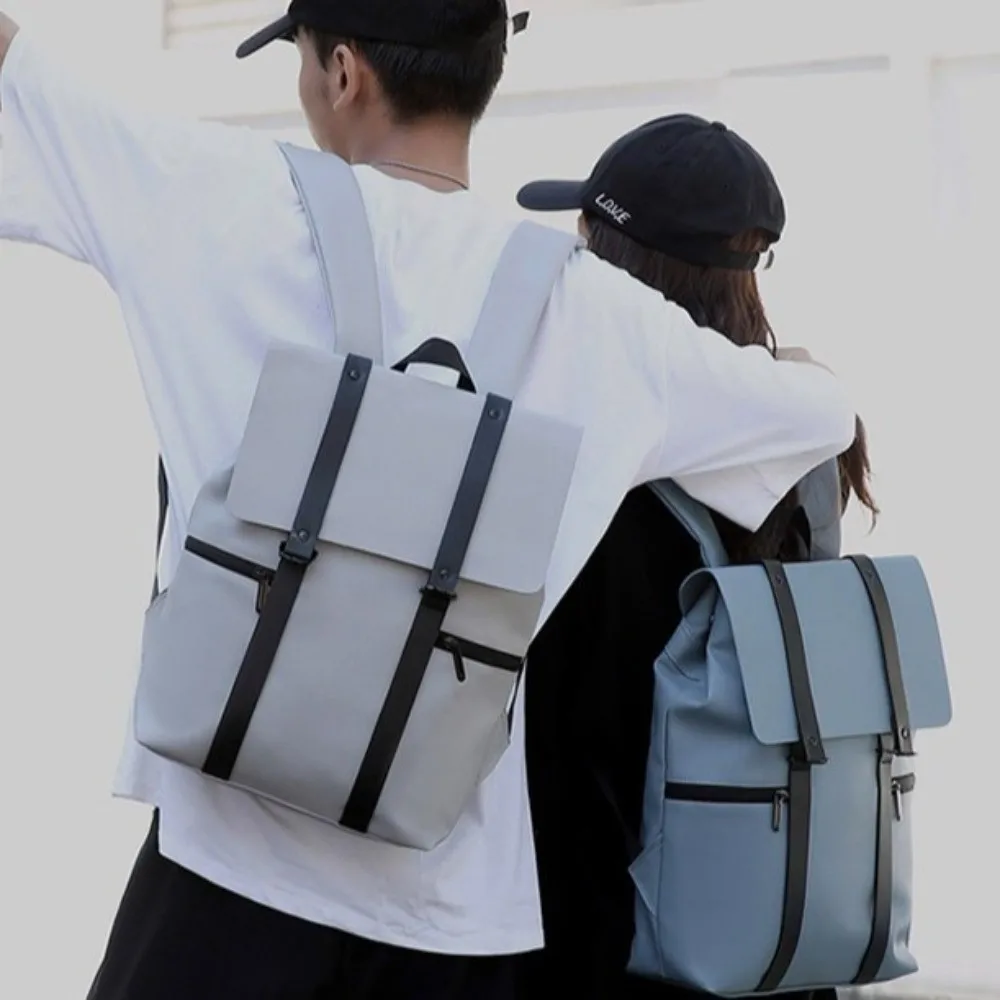 

Водонепроницаемые школьные сумки, однотонный дорожный рюкзак большой емкости, портативный регулируемый плечевой ремень, кожаные рюкзаки, школьные