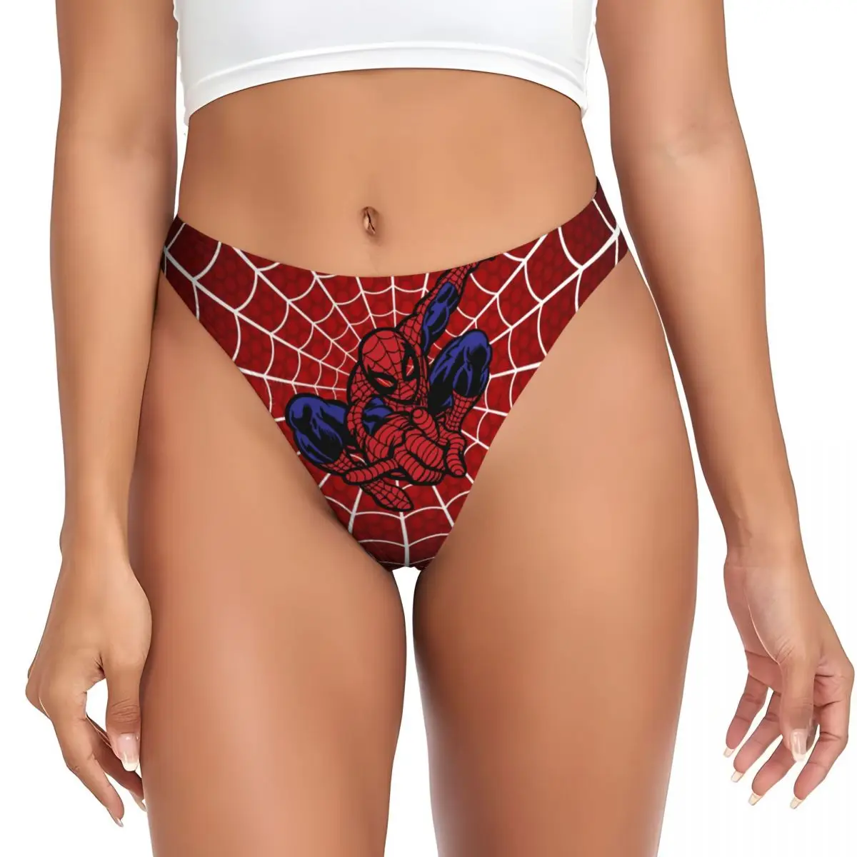 

Custom Women's Spiderman Finger Gesture G-string Thong Breathable Panties Underwear