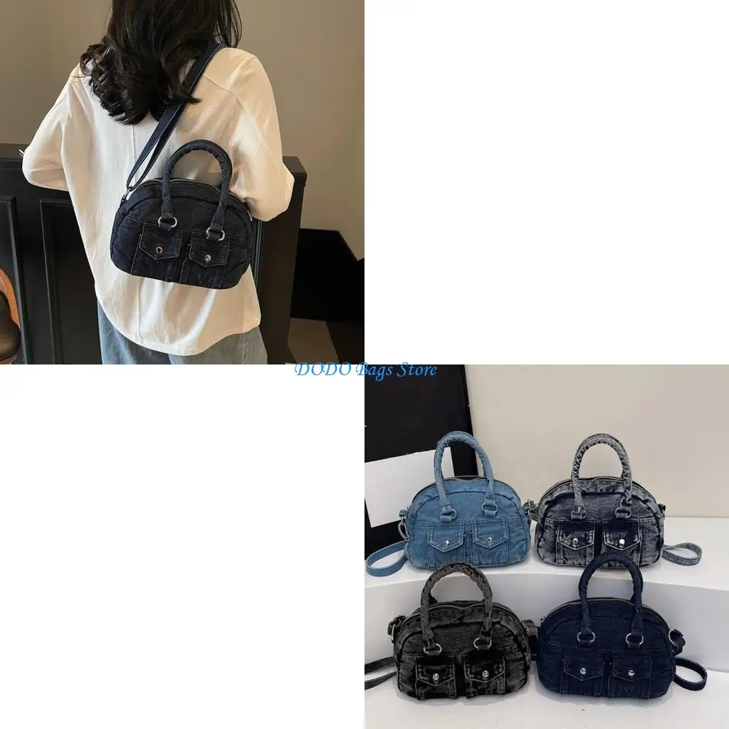 

Women's Retro Crossbody Bag Commuters Bag Stylish Jeans Handbag Large Capacity