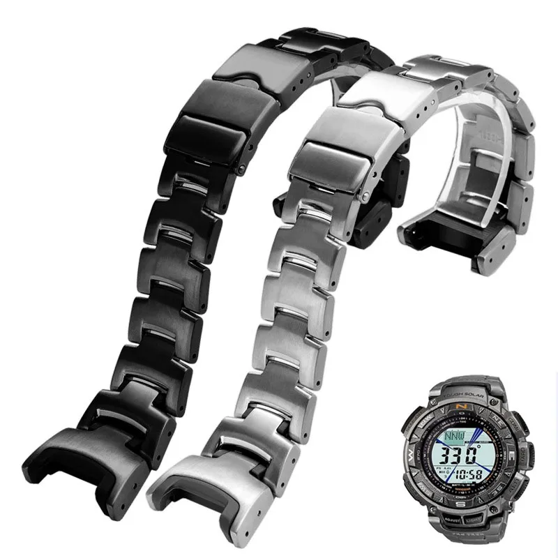 Für Casio PROTREK Uhr 3246 PRG-240/PRG-130Y/T 3135 PRW-1500 modifiziertes Titanlegierungs-Uhrenarmband Herren-Titanarmband