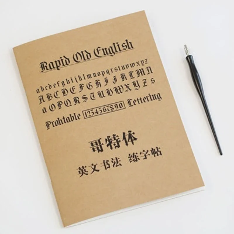 كتب الخط الإنجليزي المائل كتب التأليف القوطية الإنجليزية غمس القلم الصلب ممارسة السكتة الدماغية الطلب كتب الممارسة الراديكية