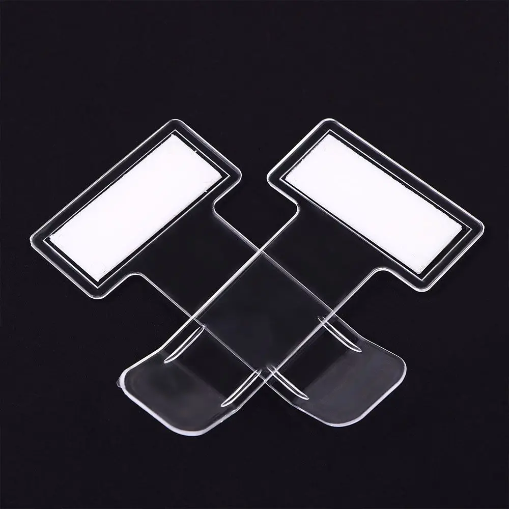 Auto Fastener Clips With Adhesive Tape T shape Invoice Tickets Holder Parking Ticket Holder Transparent Card Clips Permit Clip