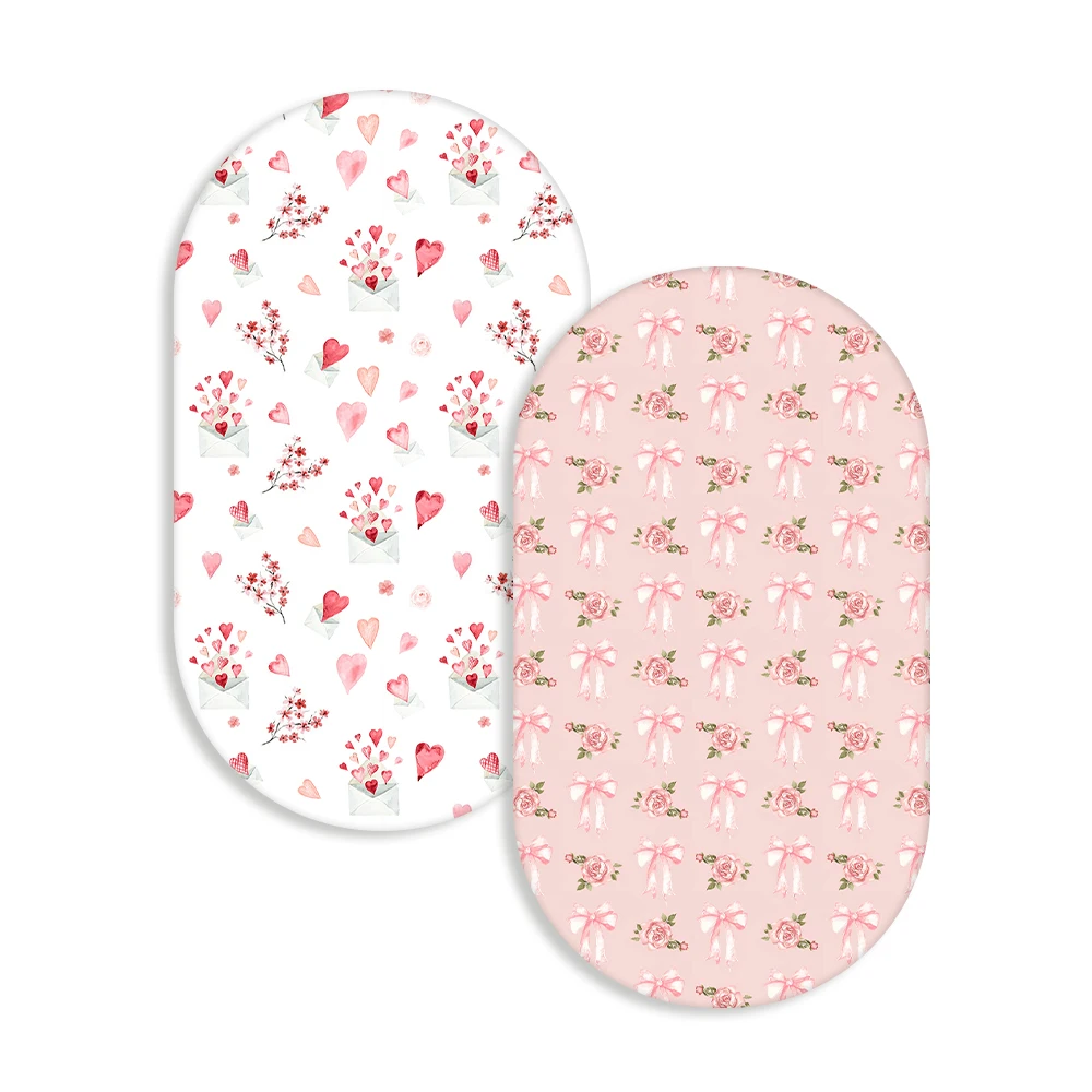 HappyFlute 2Pcs Baby Bassinet Mattress Covers Set Super Soft Elastic Design Removable Bed Cover for Infants