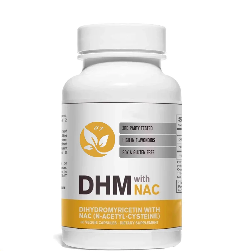 

Dihydromycin Dhm Contains Nac-60 Capsules - Maximum Strength Dietary Supplement For Liver Support And Moisturization