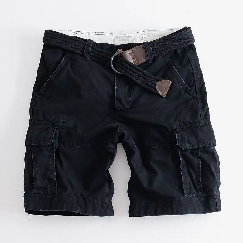 

Korean Popular Clothes for Men Shorts Outdoor Sports Tooling Multi-bag Men's Half Pants Summer Pants Straight Cotton Shorts