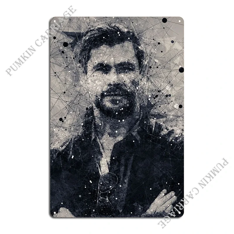 لوحة كريس هيمسوورث المعدنية، لوحات المرآب، لوحات الحانة، ملصق تسجيل عتيق من القصدير #2