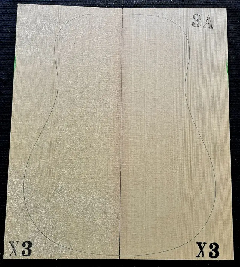 1SET AAA photo selection of sitka spruce guitar veneer guitar panel wool wood shandong hongyin 540*220*4.5mm