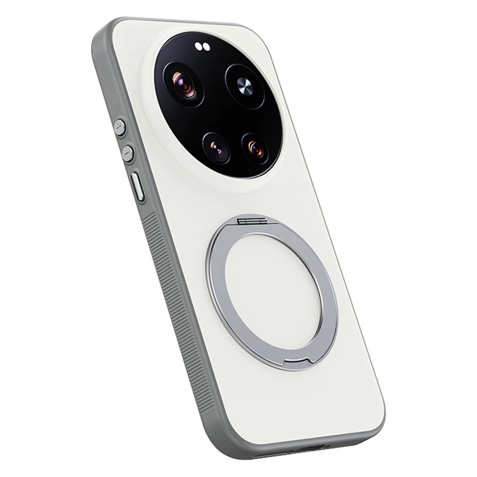 

Magnetic Rotating Ring Stand Hybrid Case for Xiaomi 17 Ultra Anti-Slip Wireless Charging Shockproof