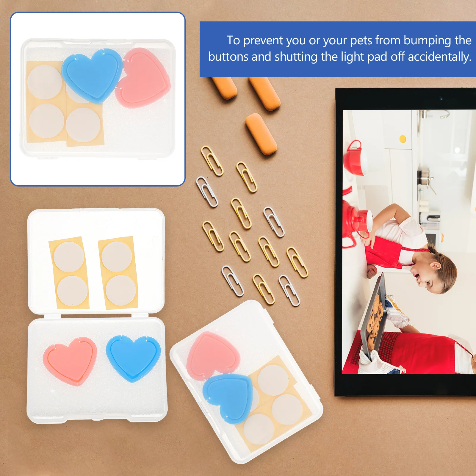 

1 set 1 Set Plastic Light Pad Cover Heart Shape Baffle For Diamond Art Painting Led Drawing Board Protector Key Button Shield