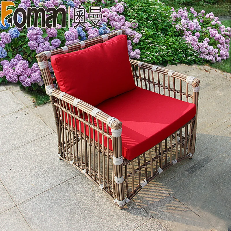 LTT outdoor sofa combination rattan art sofa coffee table courtyard leisure rattan sofa