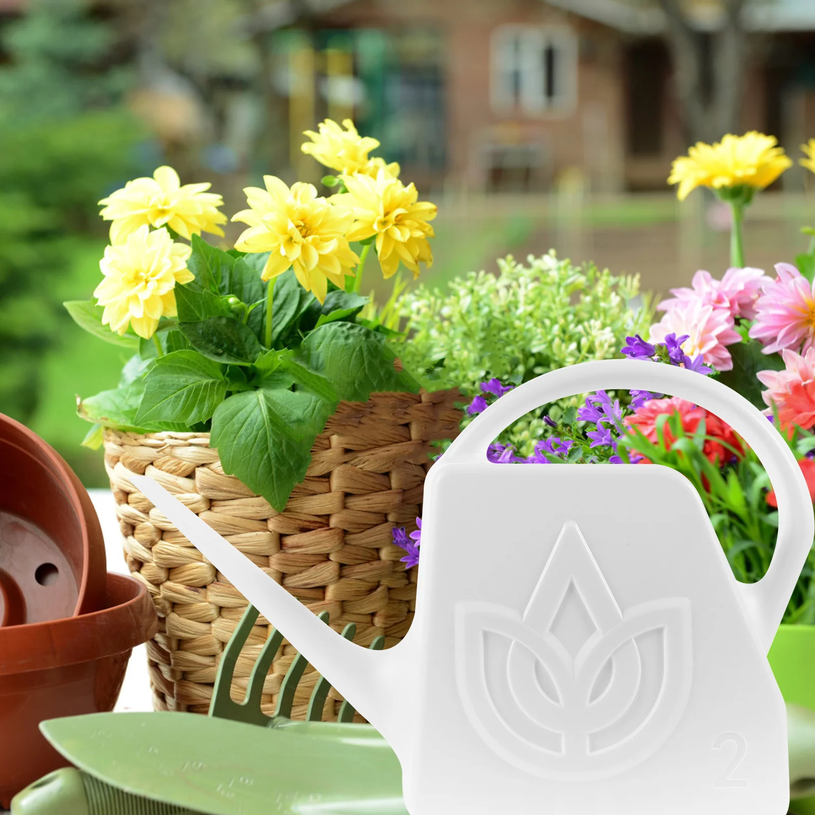 

Plastic Watering Can with Long Spout and Ergonomic Handle Large Capacity for Indoor Outdoor Plants Garden Bonsai Flower Watering