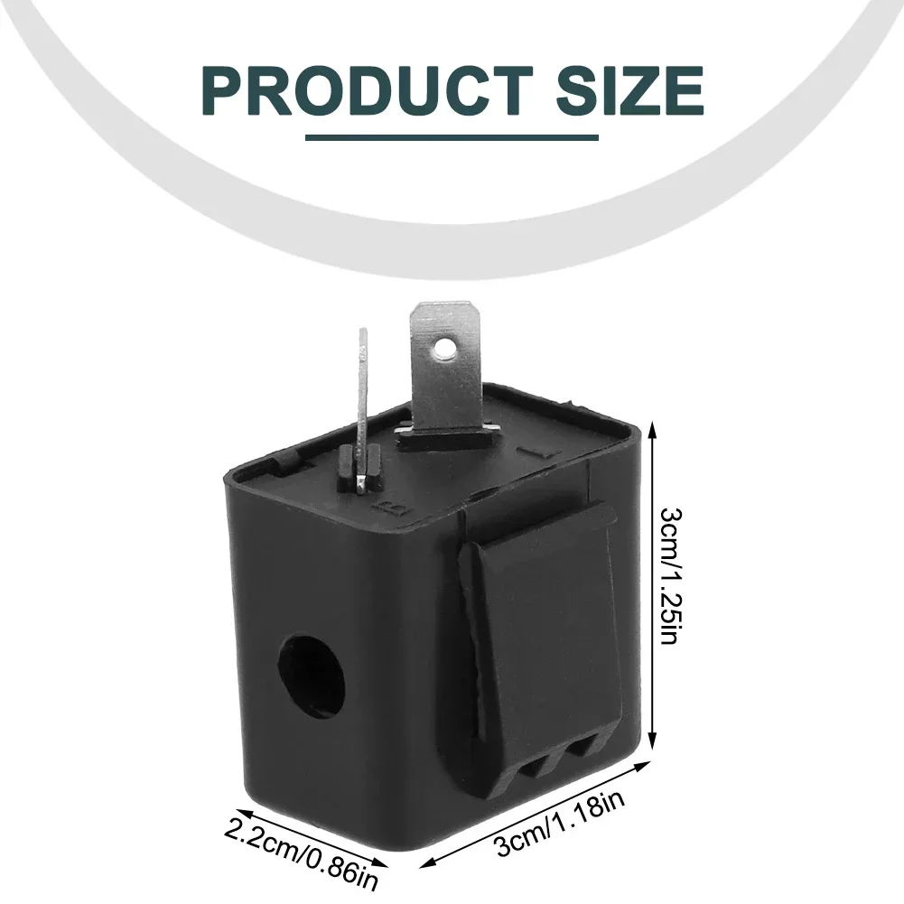 Premium LED Flasher Relay, 48V 2Pin Motorcycle Blinker, Solves Dashboard Indicator and Flashing Issues, Easy to Fit