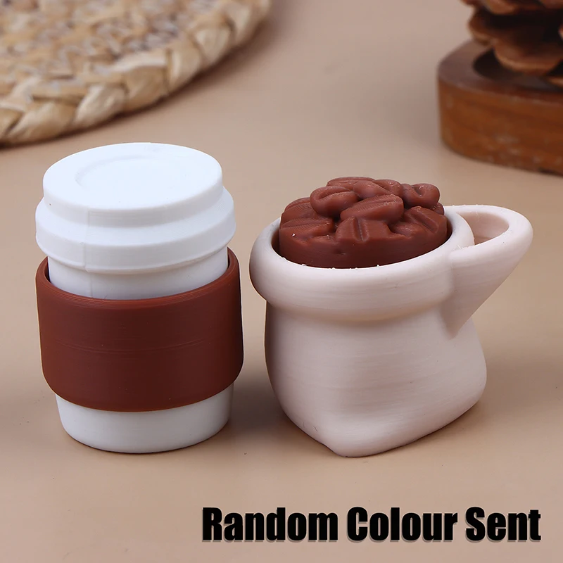 

1Pc 3D Printed Coffee Beans Coffee Cup Stress-relieving ToysPressed Ornament Clicker Desktop Decoration Cute And Fun Relax Toy