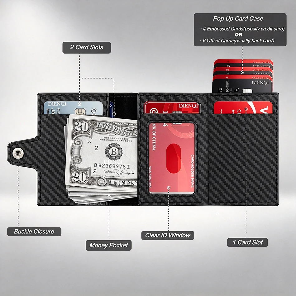Credit Card Holders Luxury Card Holder RFID Blocking Wallet Card Holder Travel Accessories Id Card Holder Wallet Men Card Case