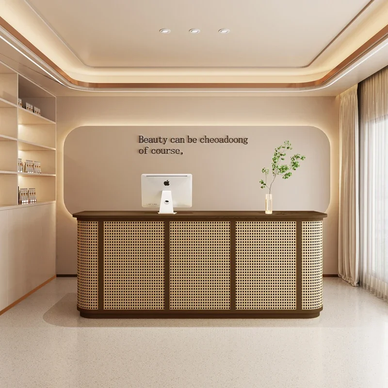 

Reception Counter Folding Wall Table Office Desks Cash Register Customer Center Hallway Motion Desk Shop Atril Clothing Store