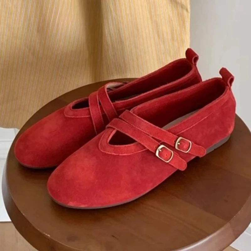

Модные дизайнерские брендовые туфли Мэри Джейн с двойной пряжкой, женские туфли высокого качества из искусственной замши на плоской подошве, уютные неглубокие мягкие подошвы zapatos mujer