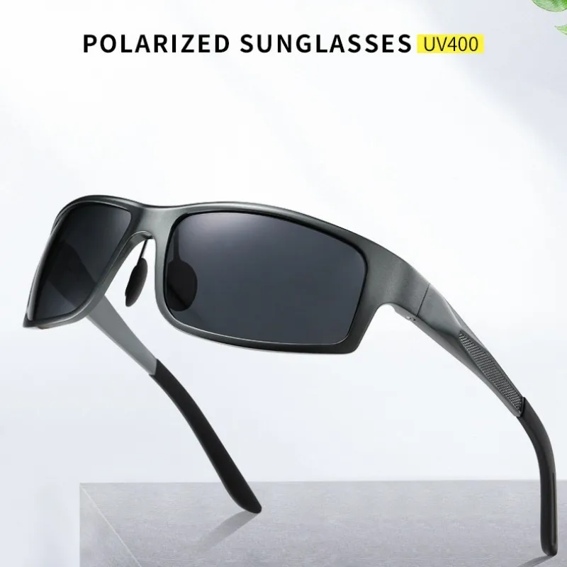 Fashion square aluminum-magnesium anti-ultraviolet men's polarized sunglasses 6541