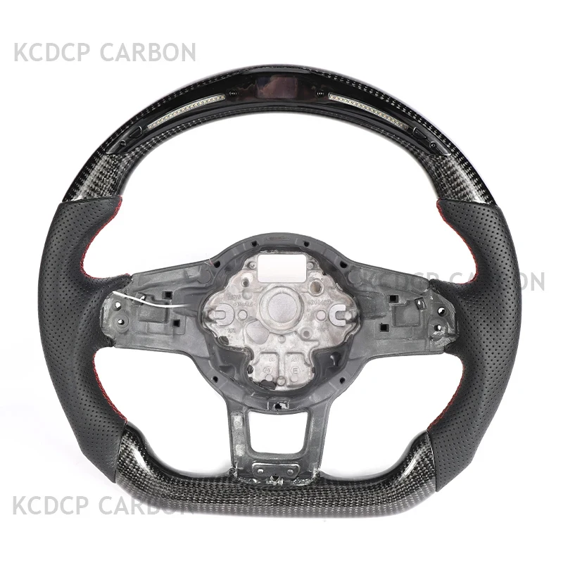 

Steering Wheel Carbon Fiber for Volkswagen Golf R-Line GTI GTS GLI mk7 mk6 GTD GTE CC Jetta Passat Custom Durable Support Accept