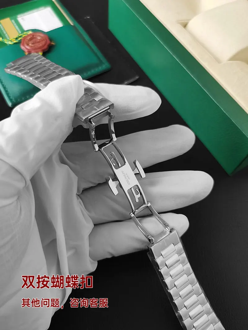 FUYIJIA Luxury Custom NAUTILUS 5712 New Original Watchband 25mm Convex 13mm Strap 316L Stainless Steel Butterfly Buckle Bracelet