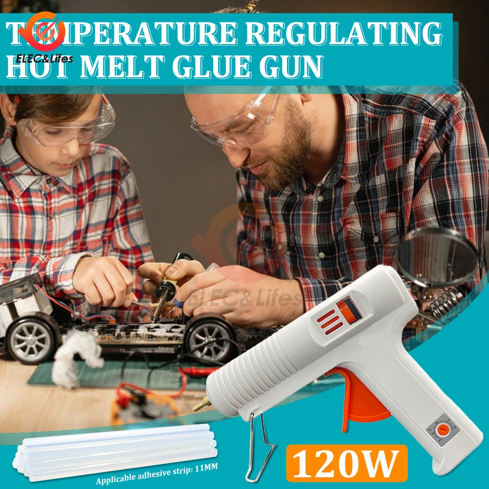 120w DIY Heiß schmelz klebe pistole 11mm Klebe stift Industrie Mini einstellbare Temperatur Klebe pistolen Thermo elektrische Reparatur Wärme werkzeuge