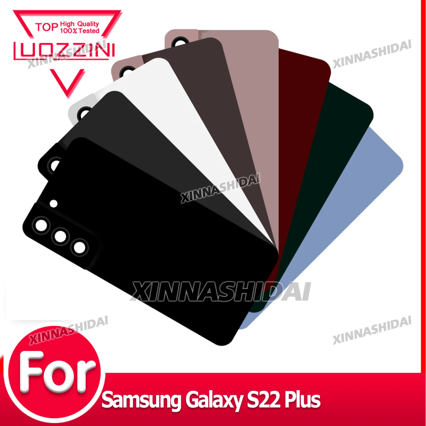 NEUE Getestet Fall Für Samsung Galaxy S22 Plus Zurück Batterie Abdeckung Hinten Gehäuse Für S22 Plus Reparatur Teil