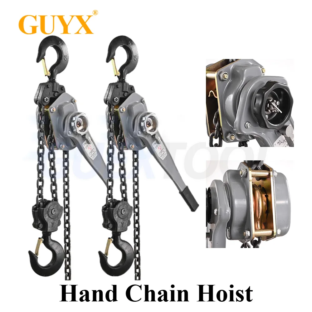 Portable Hand tightener Manual Traction Crane Manganese Steel Inverted Chain Crane Hand Pulling Winch Transport Handling tools