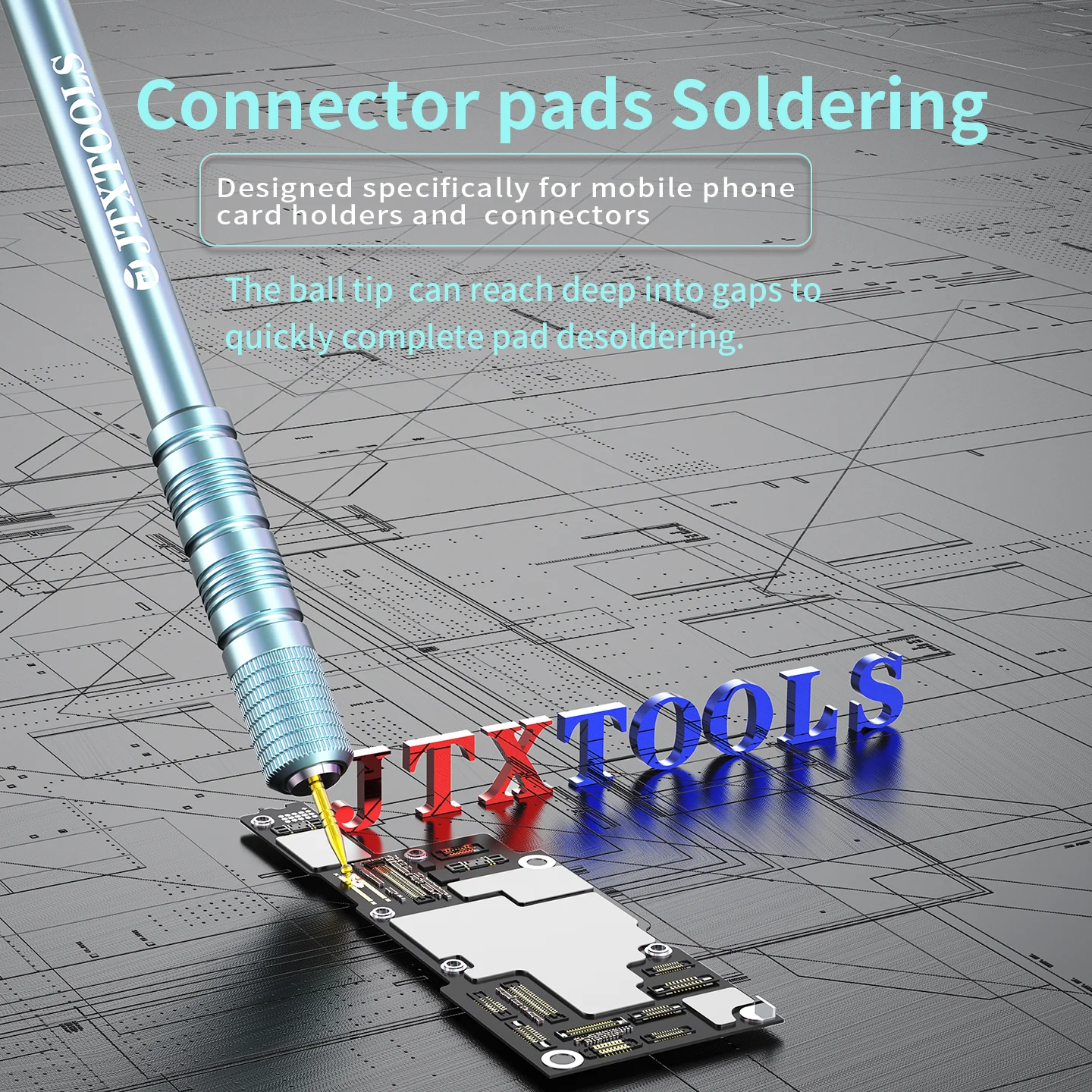 3PCS JTX BT1 Tin Drag Needle Set FPC Connector Reballing Solder Bar For Phone PCB Motherboard IC Chip Weld Repair Tool