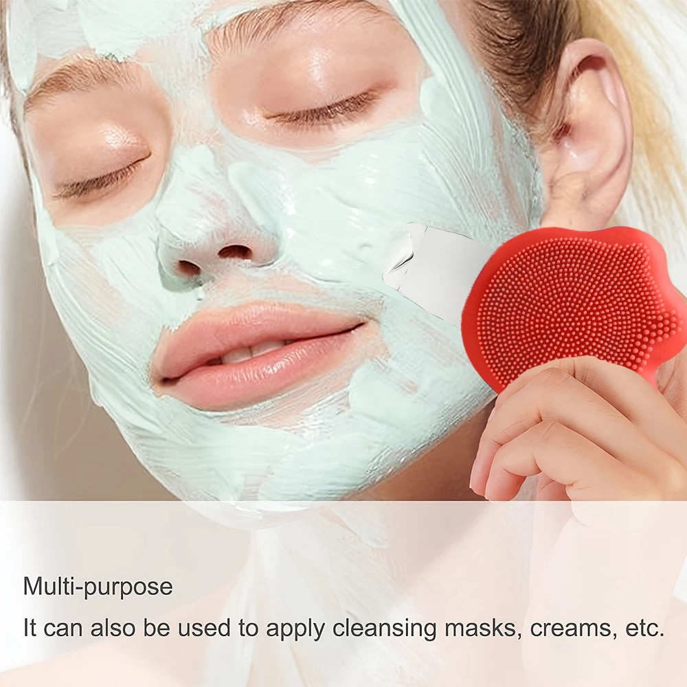 فرشاة تنظيف الوجه من السيليكون، مزيل الرؤوس السوداء - أداة تنظيف وتقشير المسام العميقة، أداة تنظيف الوجه.