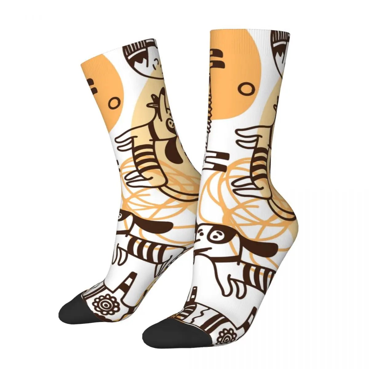 Men's Socks Dachshunds Pet Vintage Harajuku Dog Gentle And Quiet Be Clever And Sensible Hip Hop Crew Crazy Sock Gift Printed