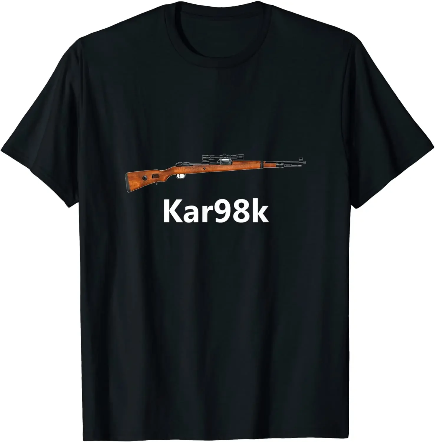 Kar98k Gun Rifle WW2 WWII Mauser Germany German Kar 98 Gift Men T-Shirt  Short  Casual 100% COTTON  O-Neck  T Shirt