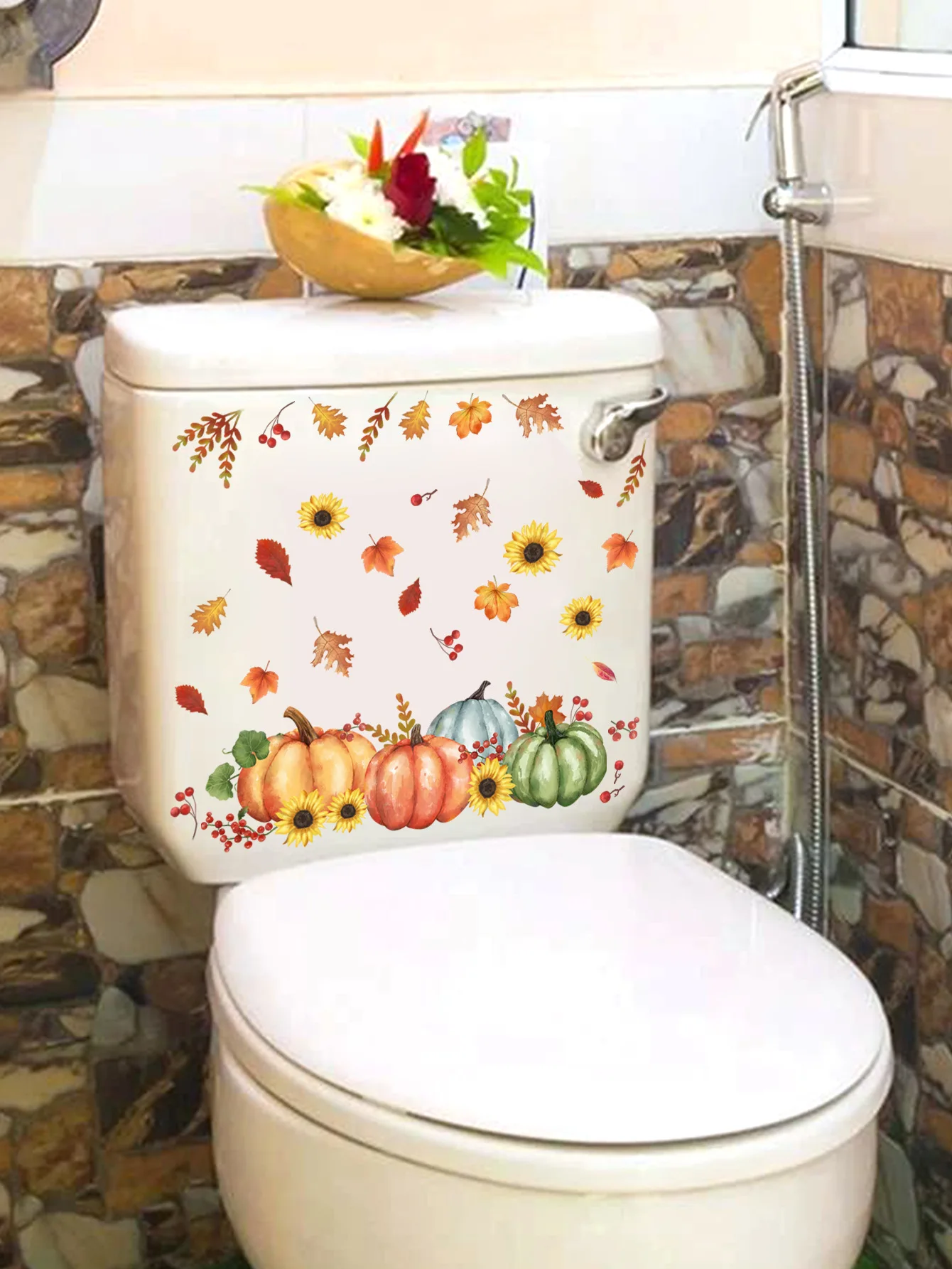 Halloween papel tapiz pared adhesivo Toilet Sticker WC Self Adhesive Mural leave Home Decoration Decals Refrigerator sticker