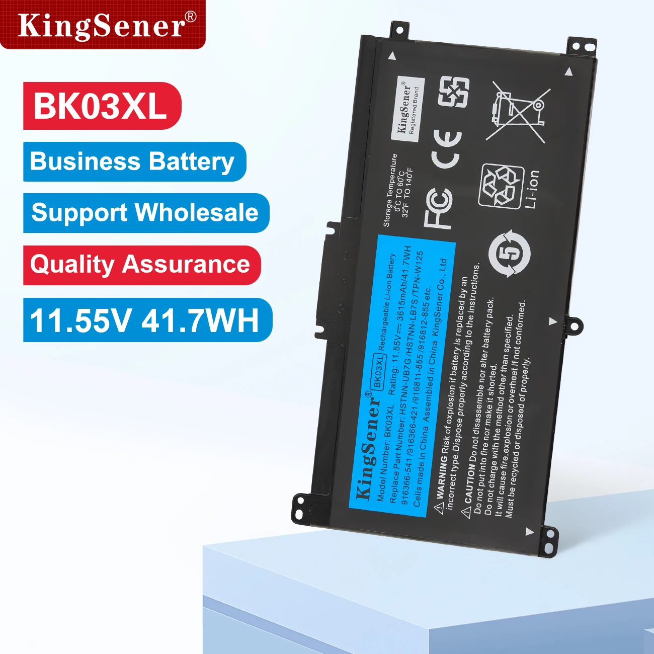 KingSener-batería BK03XL para HP Pavilion X360 Convertible, 14m-ba0xx, 14-ba000, 14m-ba013dx, 14m-ba011dx, 14m-ba1xx, 916811-855, 41.7WH