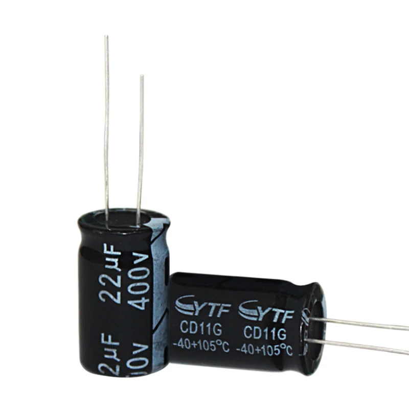 20pcs High Frequency Aluminum Electrolytic Capacitor 22UF400V Power Adapter Electric Vehicle Commonly Used Capacitor 4 00V/22UF