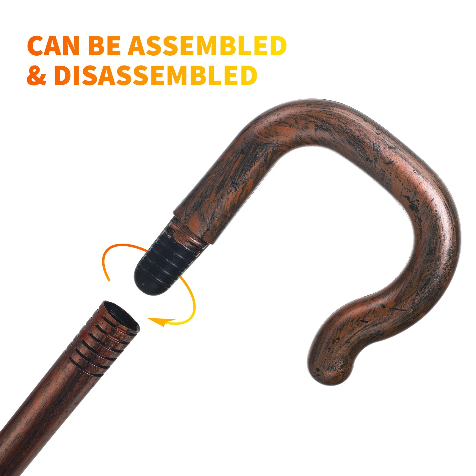 

Halloween Cosplay Plastic Walking Stick Decorative Cane Lightweight Stage Performance Prop Party Supply Photo Cane Prop