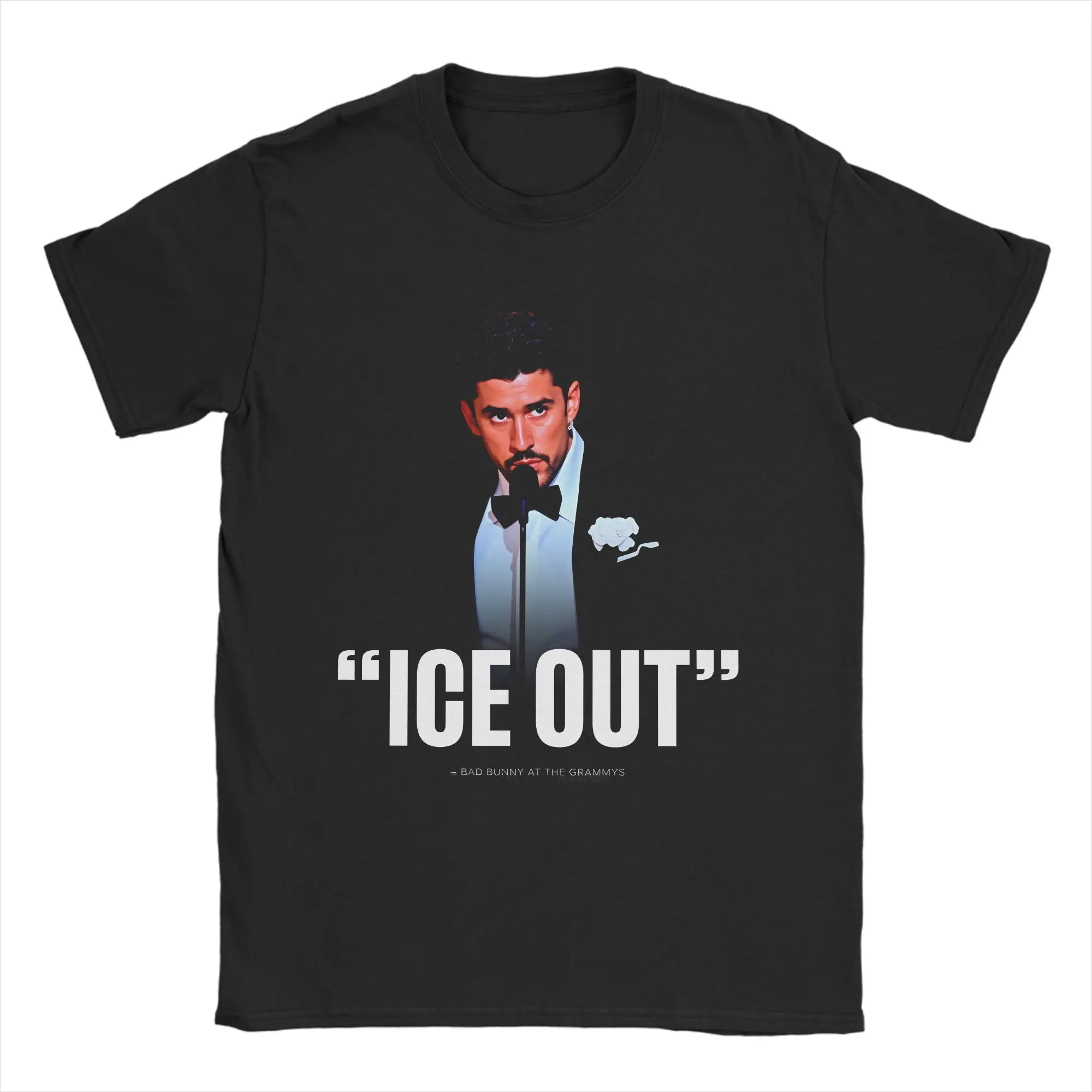 Bad Bunny ICE OUT Graphic Tshirt Cotton unisex Short Sleeve Loose promotion shirt Y2k fashion 2026 Summer New Men streetwear