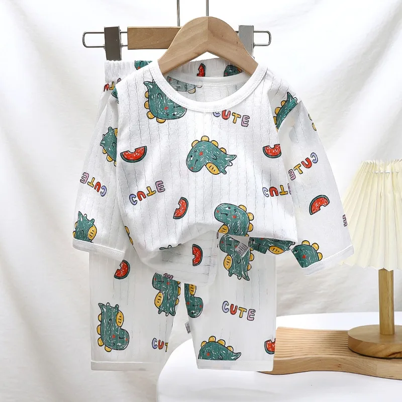 Baby Pajamas Sets Cotton Child Pajamas Toddler Long Sleeve Baby Nightwear Pyjamas Kids Cartoon Homewear Clothes Cartoon Homewear