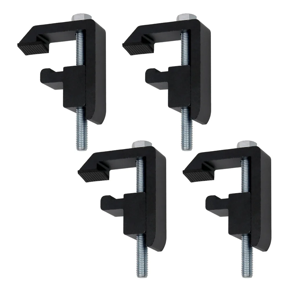 

​P-AC-04N Utility Track System Mounting Clamp for Toyota Tacoma/Tundra Truck Cap/Camper Shell Set of 4 - Black