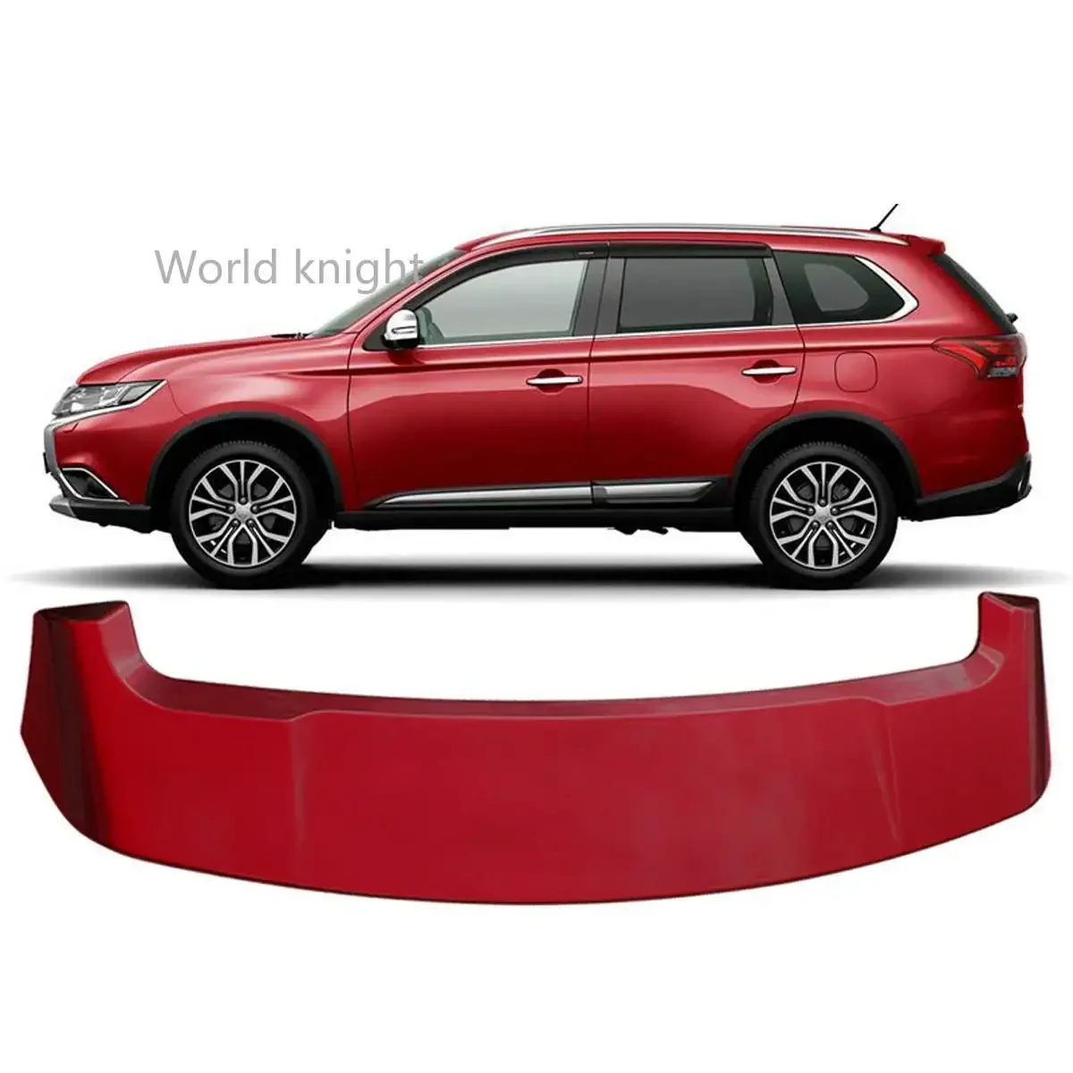 For Mitsubishi Outlander 2013 2014 2015 2016 2017 2018 2019 White Red Rear Trunk Boot Lip Wing Tail Black Spoiler Car Styling