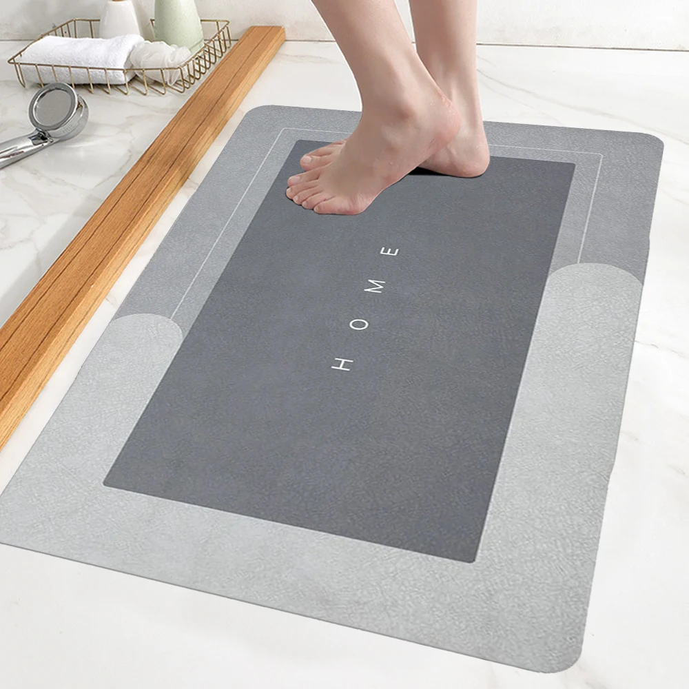 Quick Drying Bathroom Carpet Kitchen Oil-proof Mat Super Absorbent Bath Mat Home Decor Non-slip Toilet Floor Mats 60x40cm