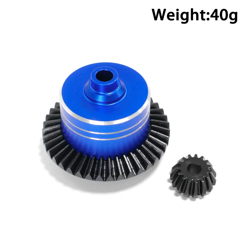 HFLRC Metal Diff Housing Full Rebuild Kit Steel Ring Gear Pinion Spider Gears for Tamiya TT-02 1/10 RC On Road Car Red
